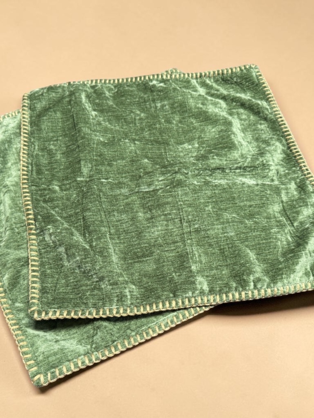 Sage Green Chenille Pillow Covers 18x18 Set of 2 Farmhouse Boho NWOT - Picture 14 of 14